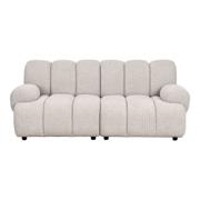 Sandfarvet Taza 2,5 personers modulsofa set skråt forfra