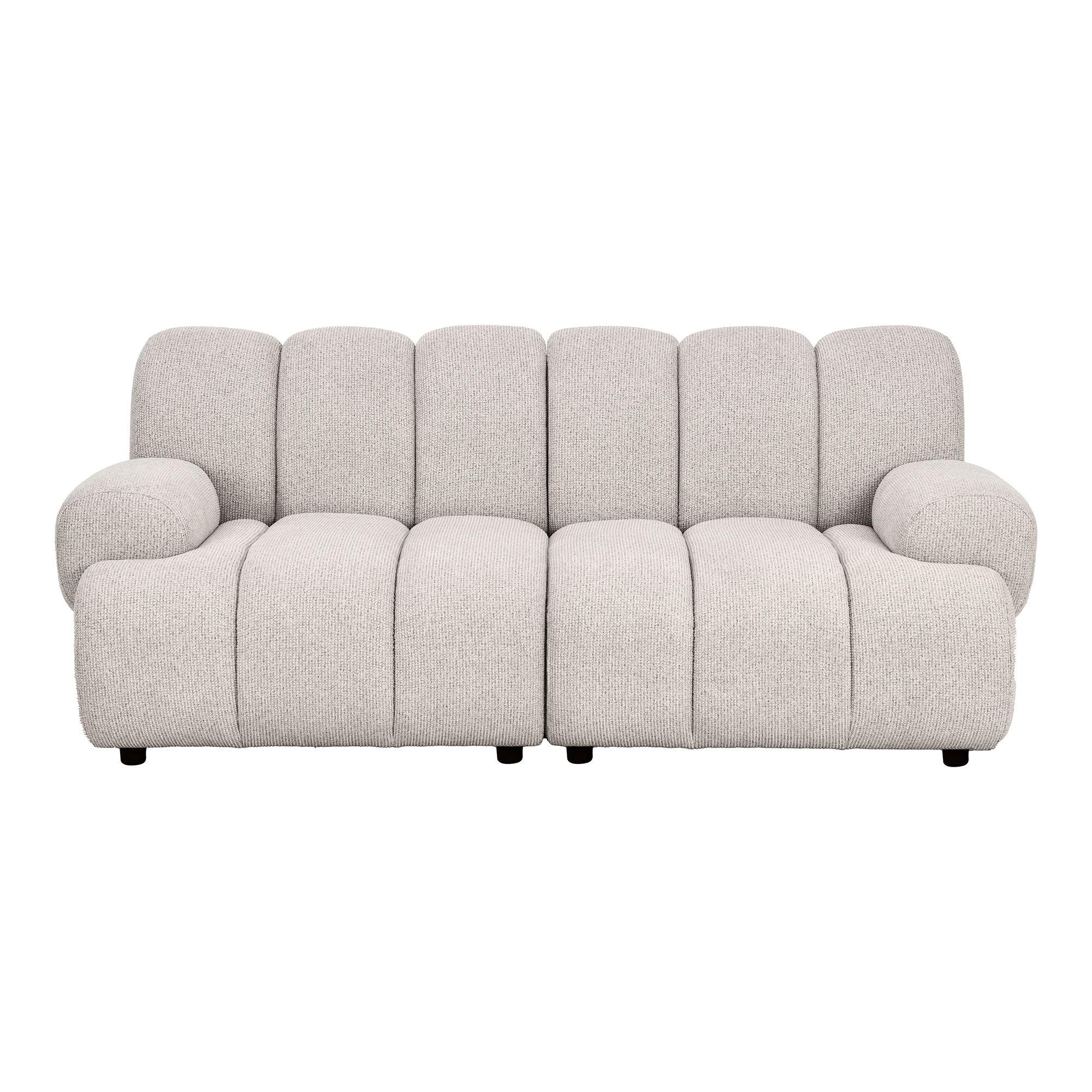 Sandfarvet Taza 2,5 personers modulsofa set skråt forfra