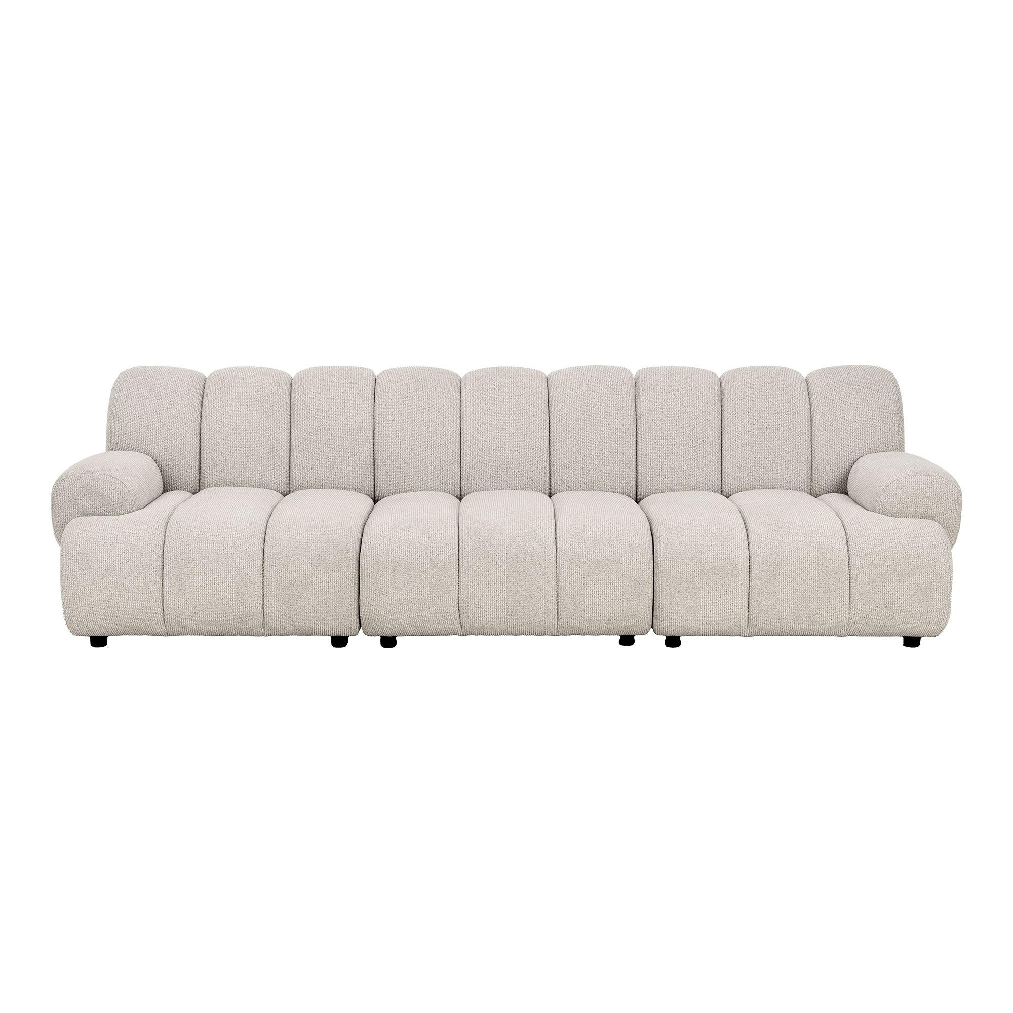 Sandfarvet Taza 3,5 personers modulsofa med flere brede siddepladser